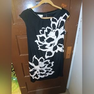 NWT Studio By London Times Black & White Floral Dress 8